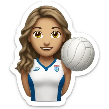create a female volleyball player sticker