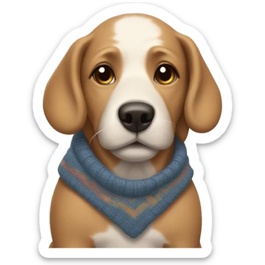 Dog with a suéter  sticker