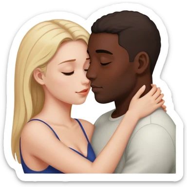 intimate moment between two people head her sticker