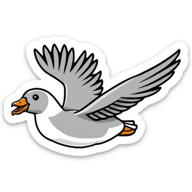 flying goose sticker