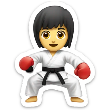 Crear un  emoj donde la imagen seaun dobook de taekwondo itf sticker