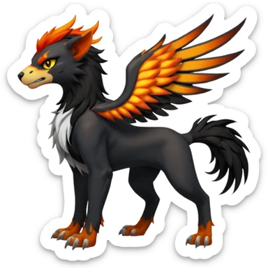 Houndoom-Tigress-Luxray-Silvally-Gryphon-fusion (full body) sticker