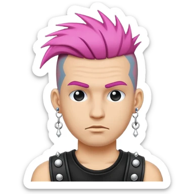 punk man wearing earrings sticker