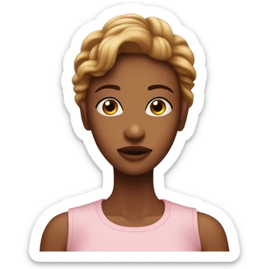 🙄😮🤨 these three emojis mixed up in woman head 👩🏻 sticker