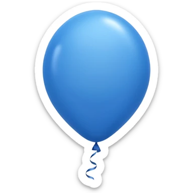 balão azul sticker