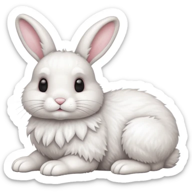 fullbody laying bunny  ios 16 very cute sticker