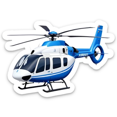 Eurocopter EC135 - Airbus Helicopters (Model Year: 2020) (Iconic colour: Blue and white) sticker