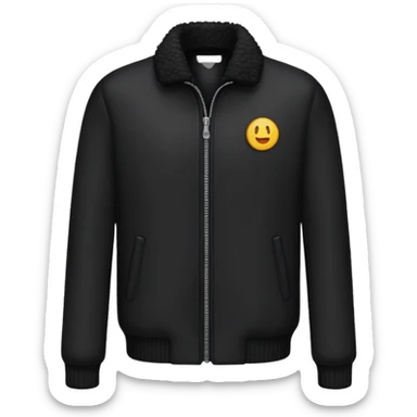 chaqueta negra de lana sticker