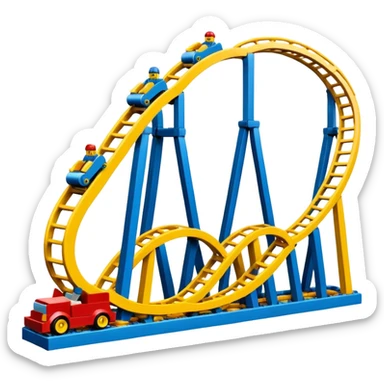 montanha russa radical de lego sticker