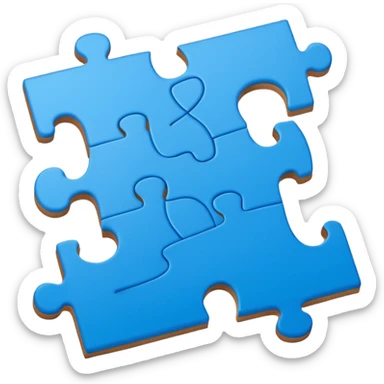 single jigsaw puzzle piece sticker
