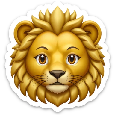 Un león picando el ojo sticker