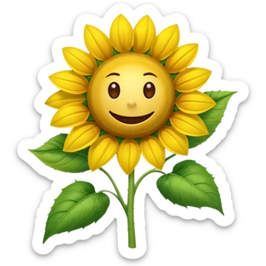An exact  picture of the sunflower from Plants vs. Zombies sticker