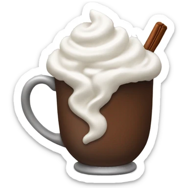 Hot cocoa with whipped cream sticker