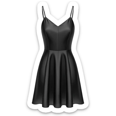 Strappy short black dress made of silk on a headless mannequin  sticker