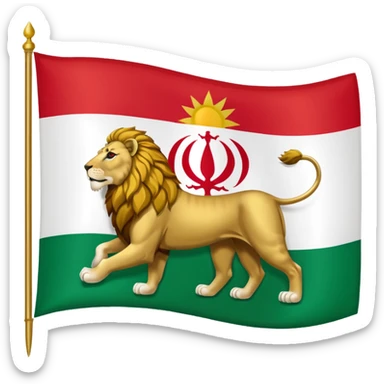 Flag Iran pahlavi sticker