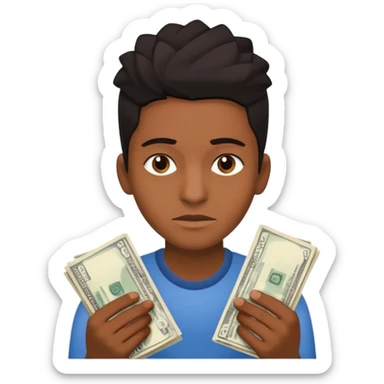 archetype for a young adult: The Precarious-Independent (20-25yr) Dealing with unstable incomes, bills, rent and expenses they have to have full control over finances but often don’t have the flexibility to think about long-term goals. South american or black individual. Remove the money
 sticker