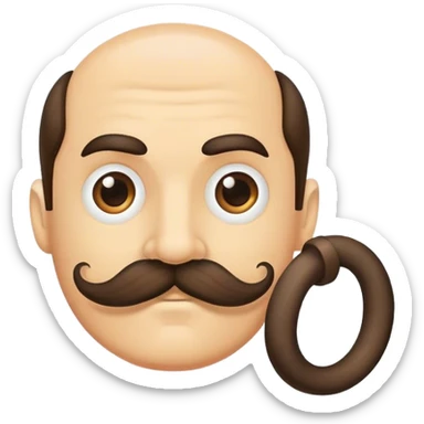 a curled handel bar musta sticker