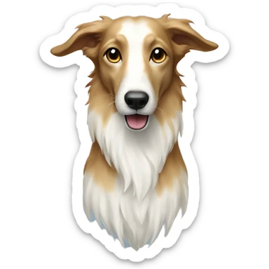borzoi dog patronus charm sticker