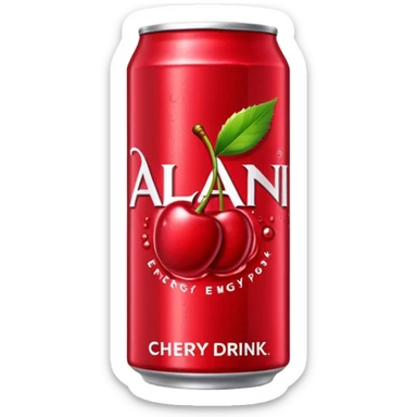 Alani energy drink cherry pop sticker