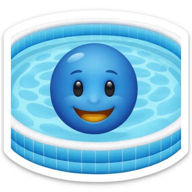 blue emojis fir swimming pool sticker