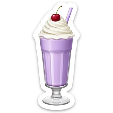 Milkshake light purple with high glass sticker