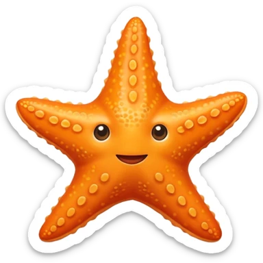 starfish object icon, cute starfish, slightly glossy texture, 3D cartoon, soft shadow, mobile game icon style, centered, clean background, no text, no watermark sticker