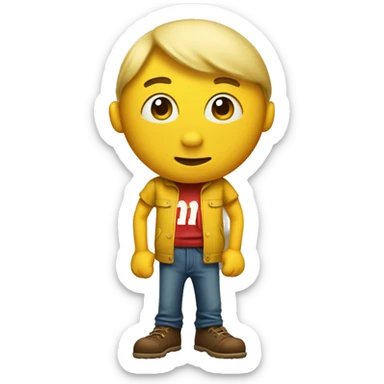 M&M’s candy yellow brother sticker