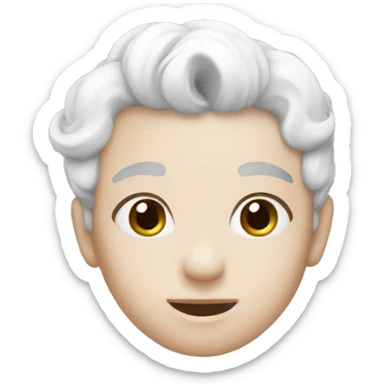 a cute pastel white sticker