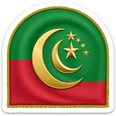 Turkmenistan flag  sticker