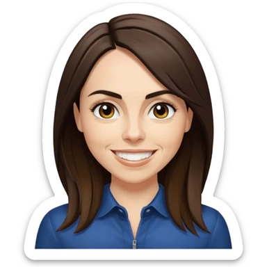 Melanie C with long dark brown hair sticker