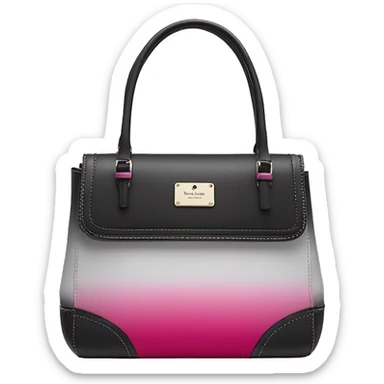 Realistic kate spade silver black and hot pink ombre satchel purse.  sticker