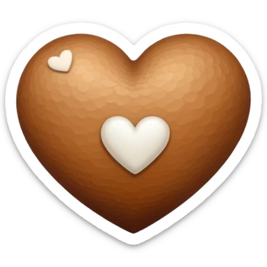 Quiero un corazón café de primeras luego el beig en medio y al final el blanco uno al lado del otro  sticker