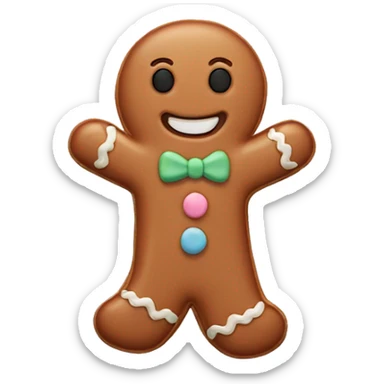 Pastel gingerbread man sticker