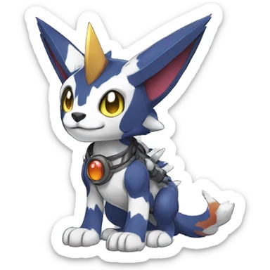 cute cool edgy Digimon-Fakemon-animal with markings full body sticker