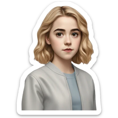 Kiernan Shipka, teenager, Sansa Stark, hyperreal, photoreal portrait sticker