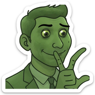 Italian brainrot meme, exaggerated Italian hand gesture, silly expression, chaotic and humorous style sticker