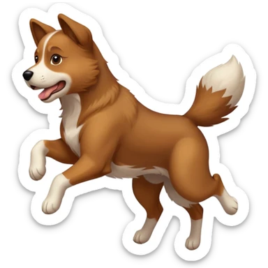 Perro saltando sticker