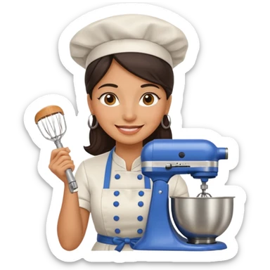 cocinera mujer con batidora sticker