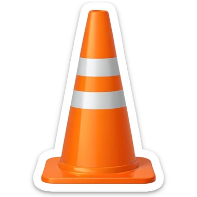 orange traffic cone  sticker