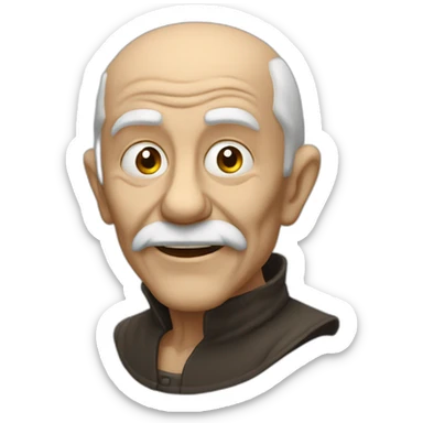 vieux chauve sticker