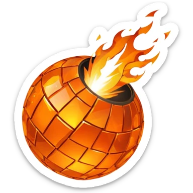 Fireball whiskey disco ball sticker