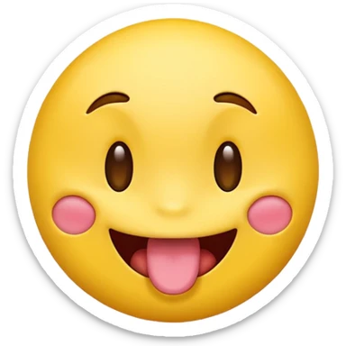 Generate an emoji that is sticking it's tounge out play fully  sticker