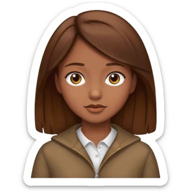 everyday life, food, work, girl, brown hair sticker