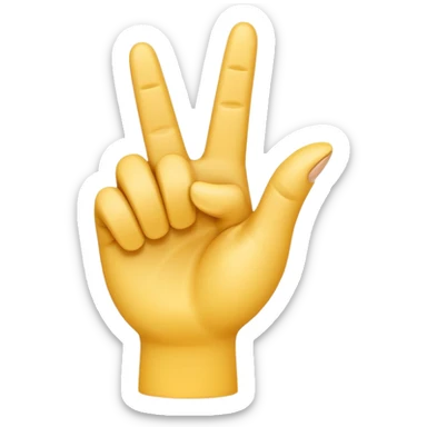 A 3D emoji in iOS emoji aesthetic style of a hand making a trigger-like gesture, with the index finger extended forward and the thumb raised upward, other fingers folded, clean white background, glossy and smooth Apple-style design sticker