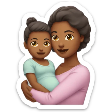 infant and mother sticker