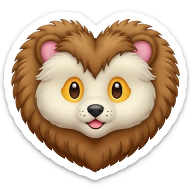coeur fourrure sticker