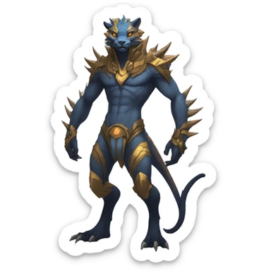 Anthro cool edgy Vernid-WickerBeast-Protogen-Primagen-Fakémon Full Body sticker