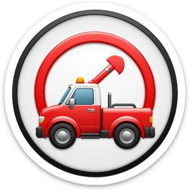 towing zone icon sticker