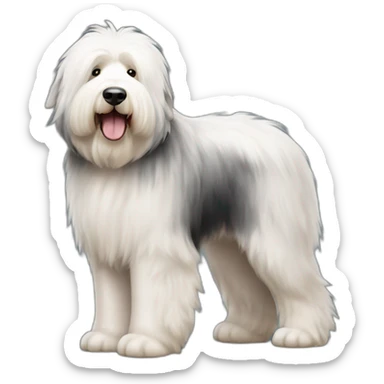 Dog old english sheepdog full-height sticker