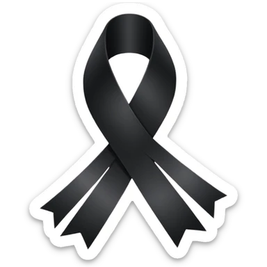 Ruban noir croisé avec 1 boucle comme celui de Crans Montana sticker